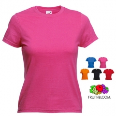 Camiseta mujer fruit of the loom manga corta, color algodon 100% gramaje:165 g/m2 ref folca7