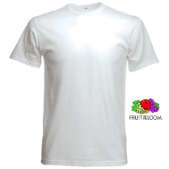 Camiseta fruit of the loom manga corta, blanca algodon 100% gramaje:185 g/m2 ref folca4