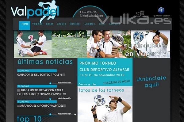 Circuito padel Valencia www.valpadel.com