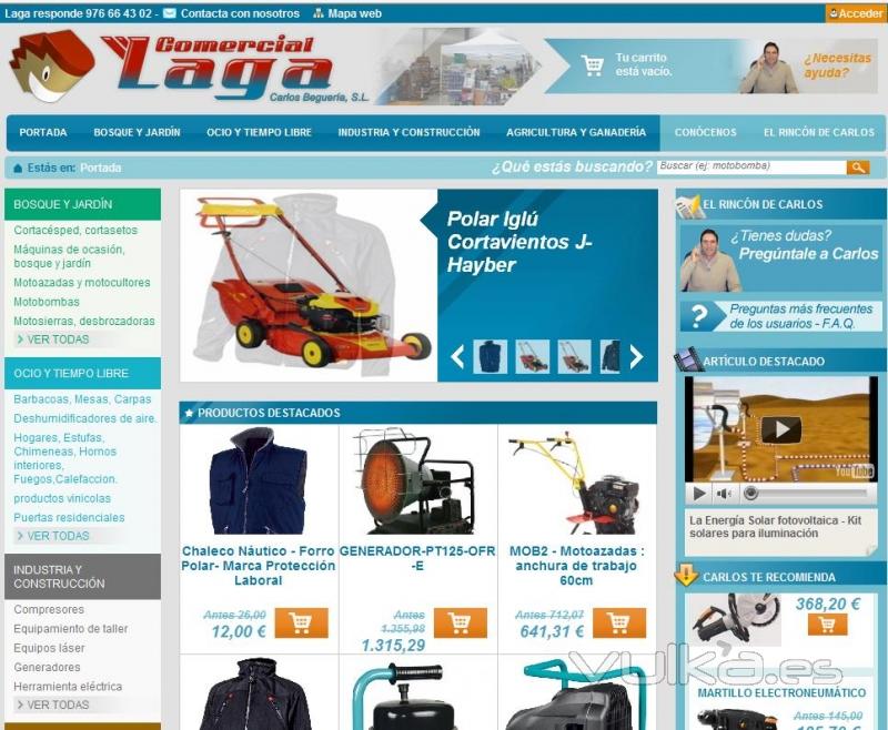 web de comercial laga www.comerciallaga.com