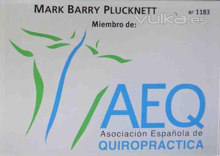 MARK QUIROPRACTICO. CENTRO BARRY QUIROPRACTICA BILBAO. MIEMBRO ASOCIACION ESPAOLA DE QUIROPRACTICA.