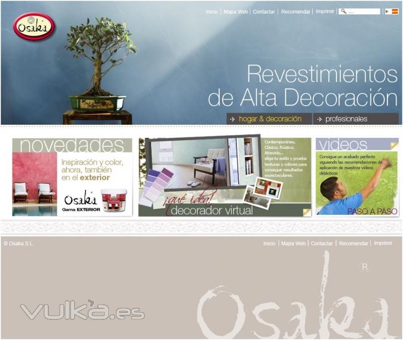 Diseño de la web de Osaka. Diseño www.talem.es