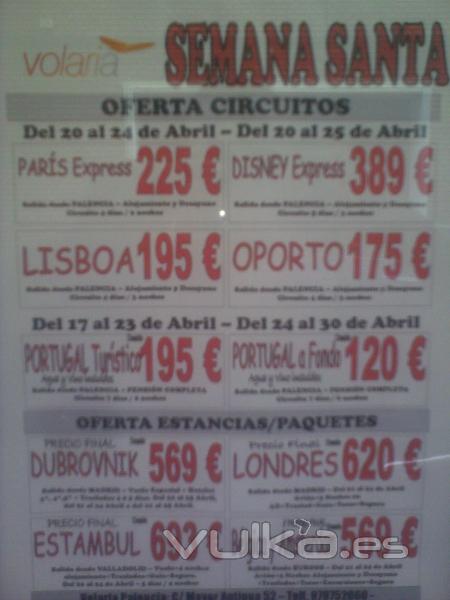 Ofertas semana santa!!!!