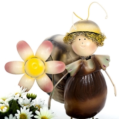 Maceta nina caracol con flor 26 en lallimonacom detalle2