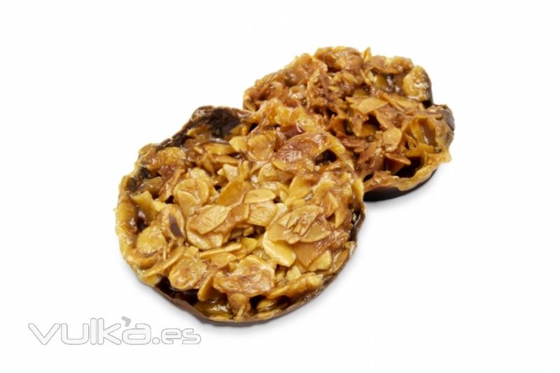 Florentines: almendra tostada, miel y chocolate