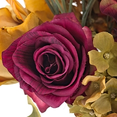 Bouquet de flores artificiales hortensias rosas en lallimonacom detalle1
