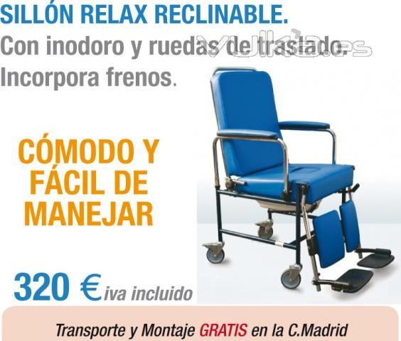 sillones relax con ruedas y inodoros