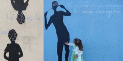 siluetas y caligramas en La Guardia, Pontevedra
