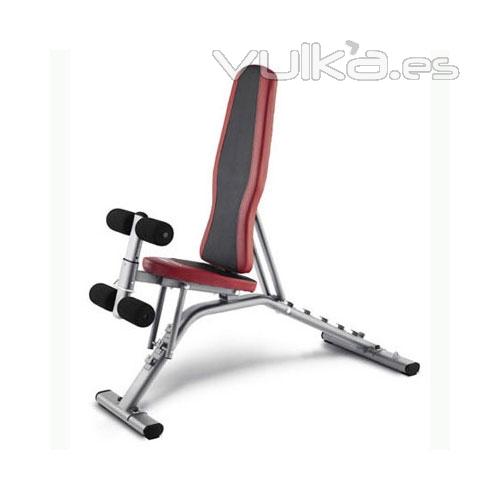 Banco multiposicion domestico BH FITNESS G320 OPTIMA, respaldo regulable, asiento y piernas