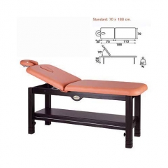 Camilla fija madera 2 cuerpos ECOPOSTURAL y cabezal, respaldo sup. elevable 70 grados, altura regula