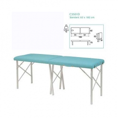 Camilla plegable aluminio ecopostural altura fija 75 cm, funda protectora y tapon hueco facial incl