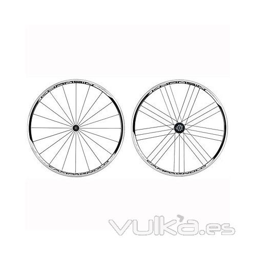 Juego ruedas bicicleta carretera CAMPAGNOLO KHAMSIN 2011 compatible 9, 10 y 11 vel, cubierta 1873 gr