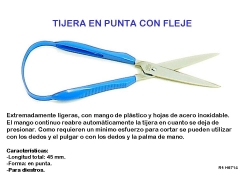 Tijera con fleje recuperador