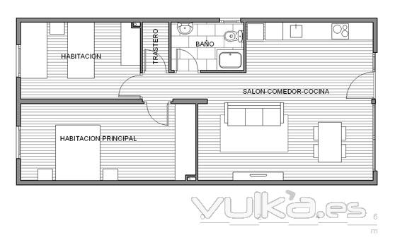 Plano vivienda Box2H2.0