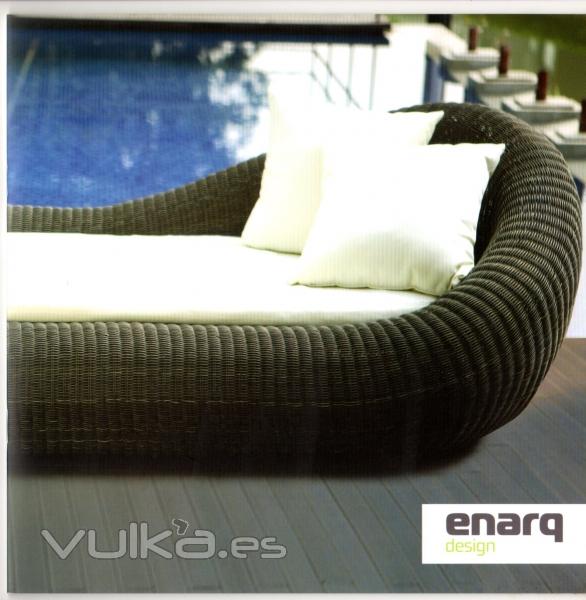 Mueble bambu exterior