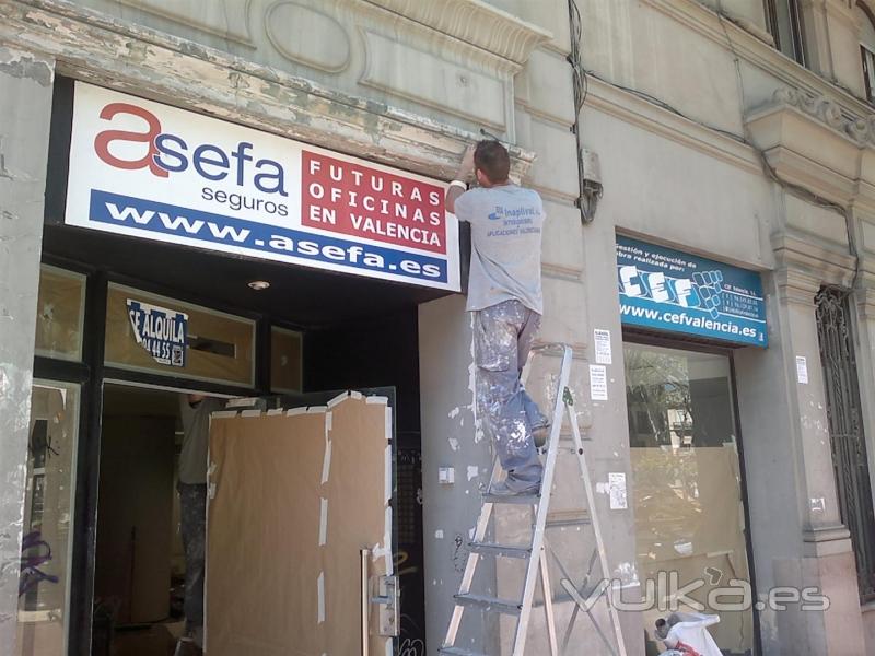 Reforma integral de oficina para ASEFA G.Va Fdo.Catlico Vcia cefvalencia.es. Previo fachada.