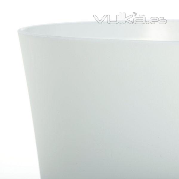 Maceta plastico satin 15 blanca en lallimona.com detalle1
