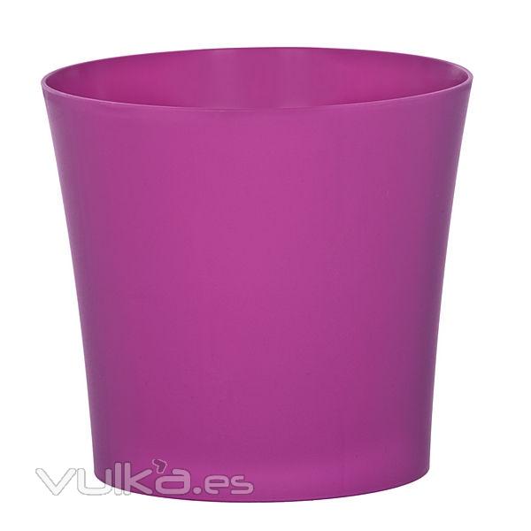 Maceta plastico satin 15 fucsia en lallimona.com