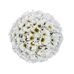 Bola flores margaritas artificiales blancas 14 en lallimonacom