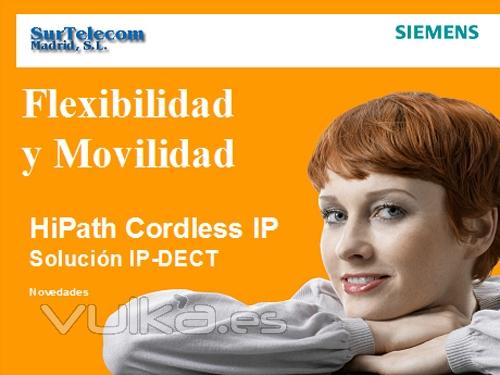 HiPath Cordless IP proporciona a las plataformas IP puras una solucin de movilidad consolidada.