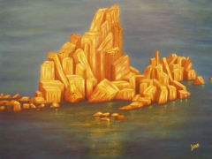 Arrecife de la sirenas-obra de juan ramon jover sanchez en oleo sobre lienzo