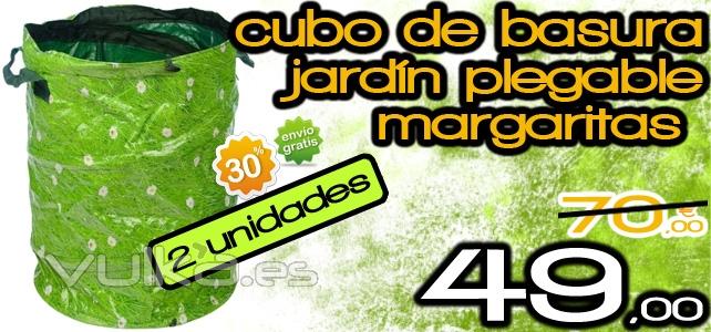 Cubos de basura plegables para jardn