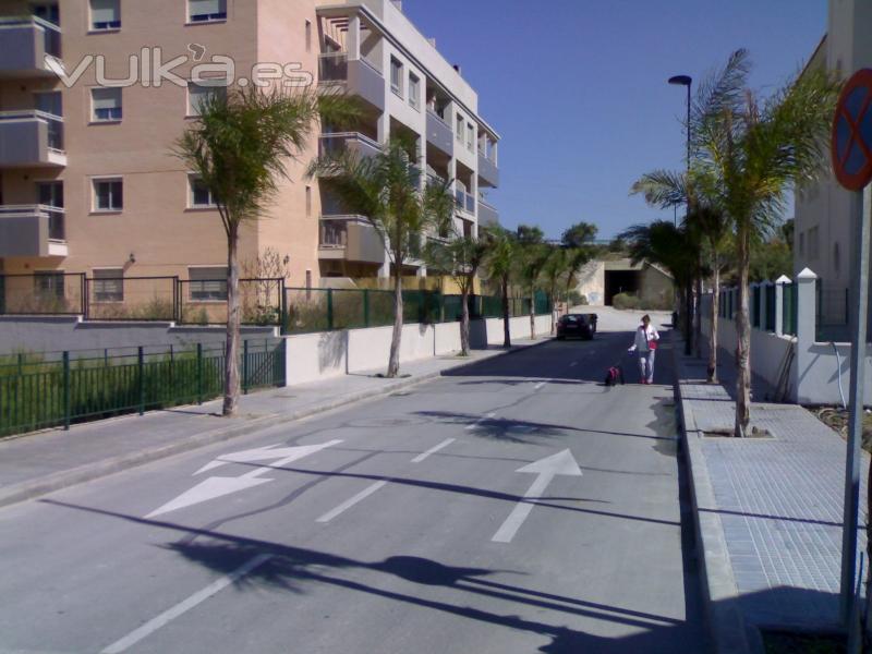 Plantación de palmeras en viario de urb. La Colina, Torremolinos