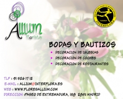 Floristeria allium bodas y bautizos, decoracin floral