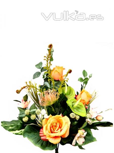 Ramos artificiales planos. RAMO ROSAS Y ANTHURIUM ARTIFICIAL oasisdecor.com