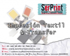 Impresion textil, transfer, camisetas serprint serigrafia