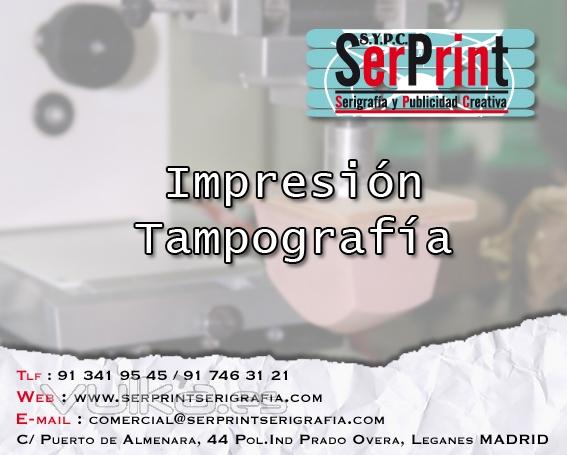 Impresion personalizacion tampografia. Serprint Serigrafia