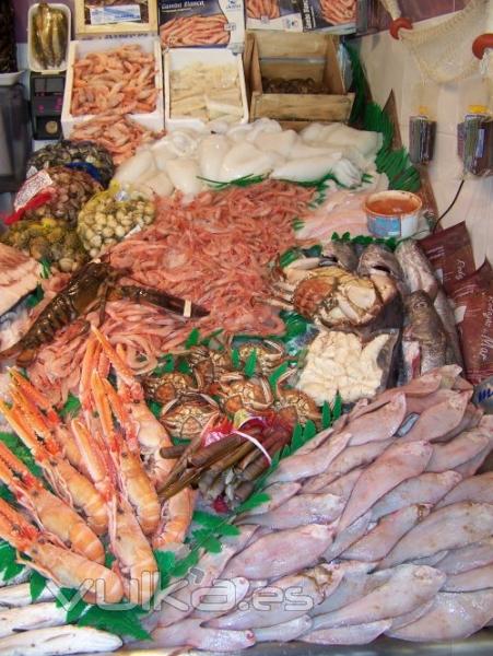 Gran variedad de pescados y mariscos selectos