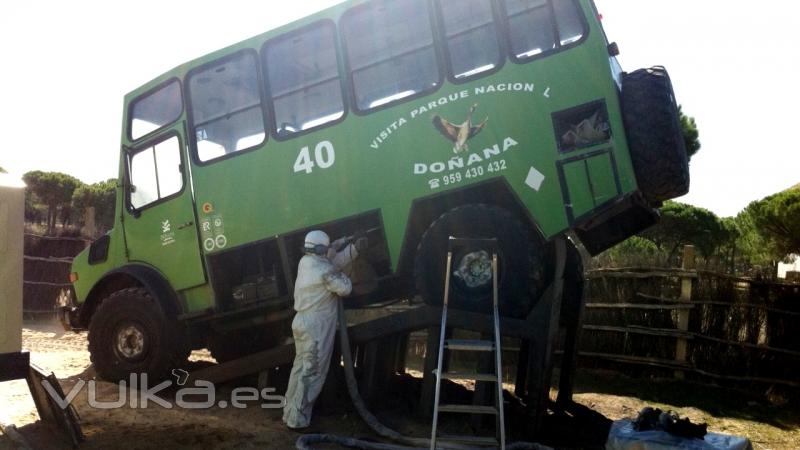 LIMPIEZA CRIOGENICA EN VEHICULOS DEL P.N. DOÑANA