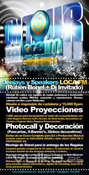 DISEO E IMPRESIN Flyer DL para LOCA FM Murcia y Cartagena DEFINITIVO