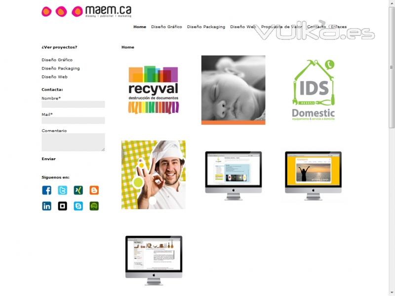 Programacin plantilla WordPress de la web: http://www.maemca.com