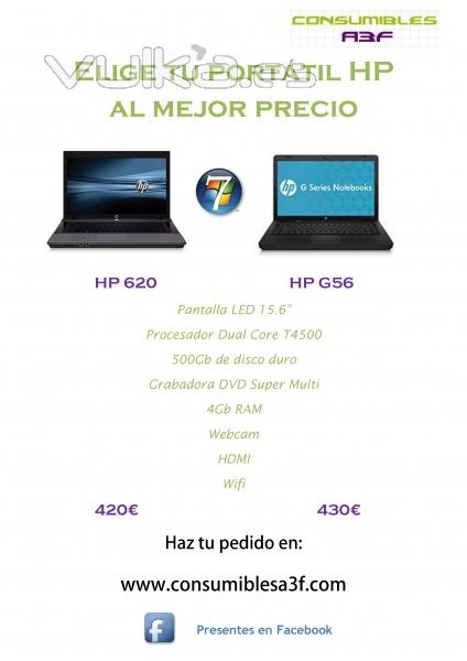 Catálogo Portátiles HP de Consumibles A3F: www.consumiblesa3f.com