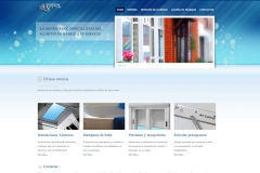 Ejemplo del diseno de pagina web para aluminios sanz