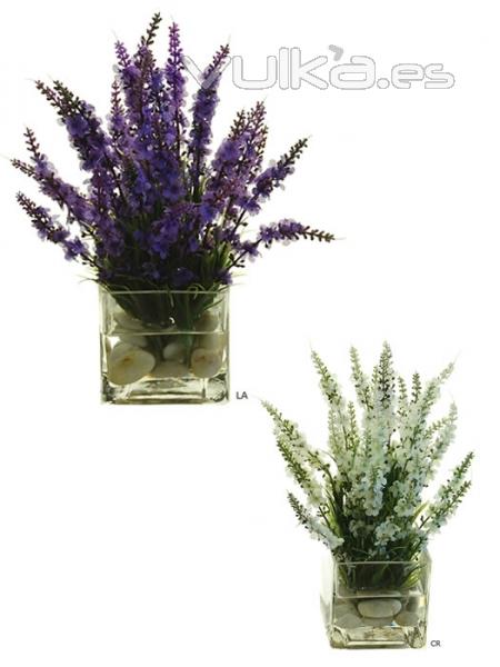 Lavanda artificial de calidad. CENTRO LAVANDA ARTIFICIAL CON AGUA SIMULADA PEQUEO oasisdecor.com