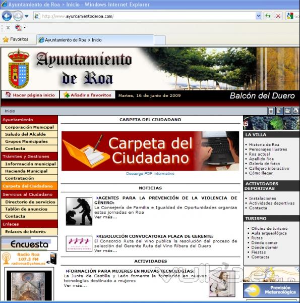 Portal E-Administración www.ayuntamientoderoa.com