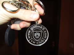 Logotipo club vw mkii en metacrilato transparente.