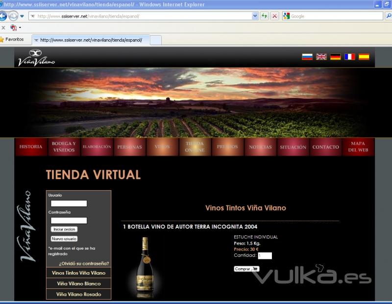 web con gestor de contenidos y tienda on line 