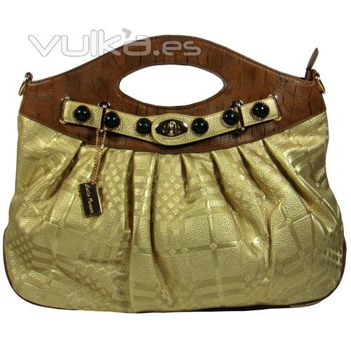 Bolso de mano color oro