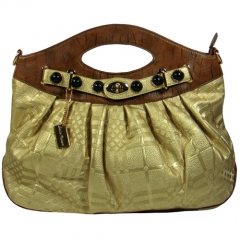 Bolso de mano color oro