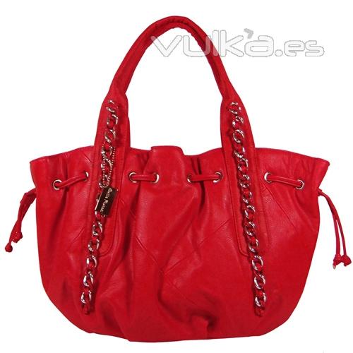 Bolso rojo cadenas ajustable