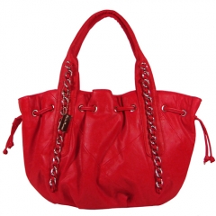 Bolso rojo cadenas ajustable