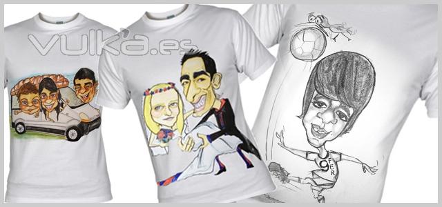 Caricaturas en Camiseta