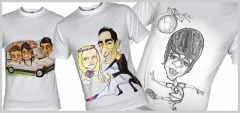 Caricaturas en camiseta