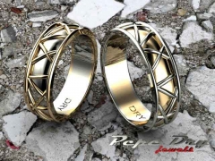 Alianzas de boda en oro blanco y amarillo