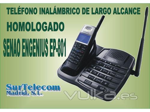 ENGENIUS EP-801 ES EL PRIMER TELEFONO DE LARGO ALCANCE HOMOLOGADO DE LA CE.
