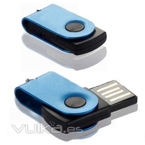 Memoria USB formato mini. Modelo Swibel. Disponible desde 1 hasta 16Gb. Ref. USBDES6
